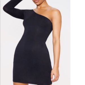 One shoulder black pretty little thing dress